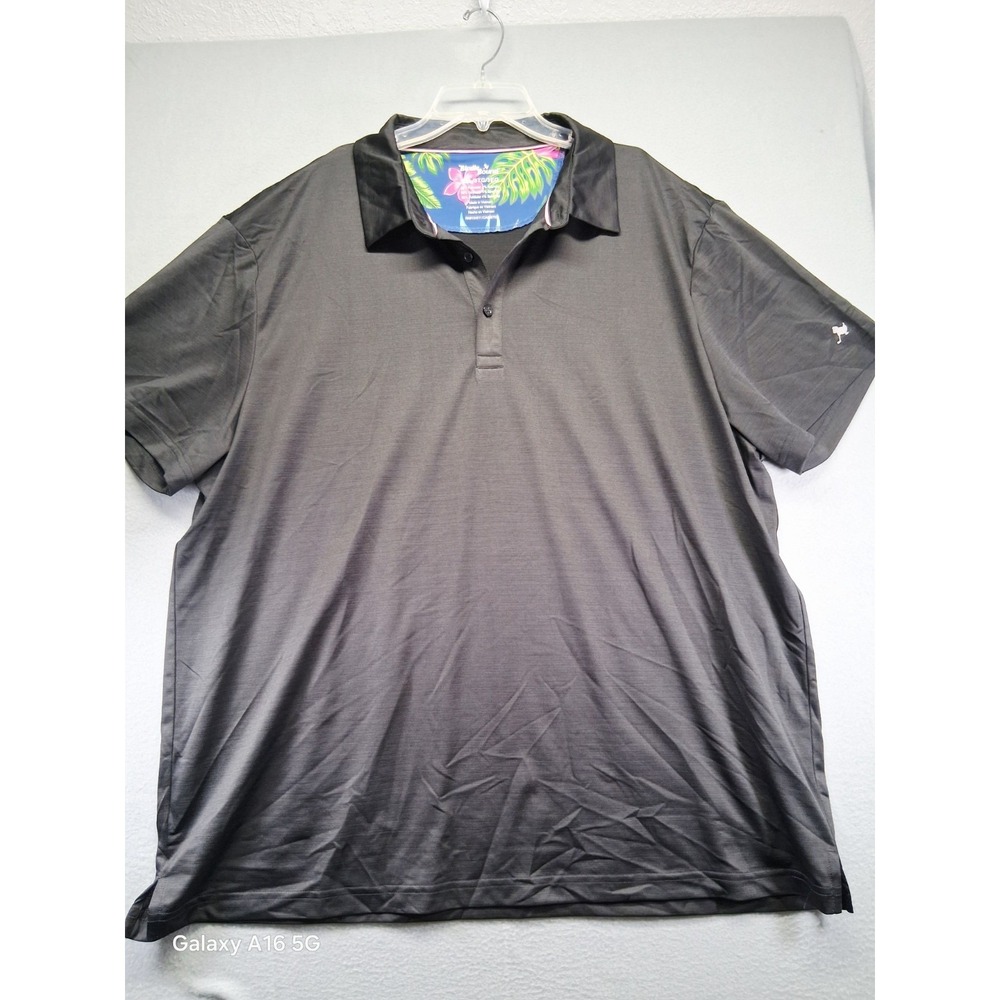 Birdie Bound Men Polo Golf shirt Black Size 3XL/9TG